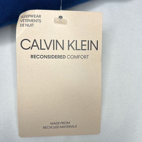Calvin Klein Men’s Sleepwear Blue Short Sleeve Logo Tee Size Small - Picture 5 of 9